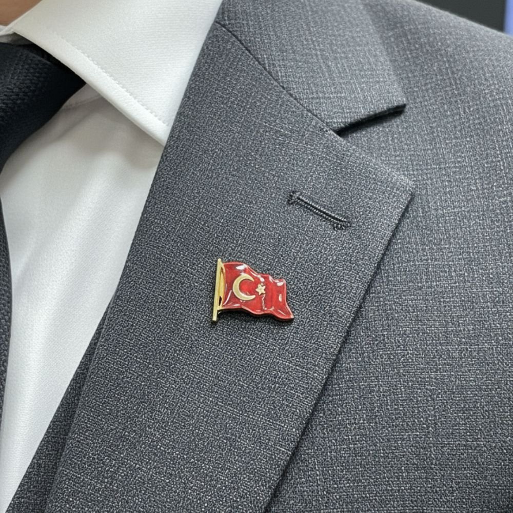 8360TRY Türk Bayrağı Rozet